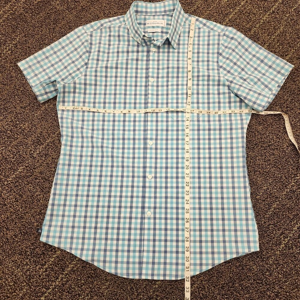 Mizzen + Main Cooley Short Sleeve Trim Fit Size XL Performance Stretch Button - Picture 4 of 8